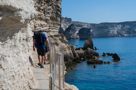Staircase of the King of Aragon, Bonifacio, Corsica, France 