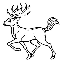 silhouette of a deer