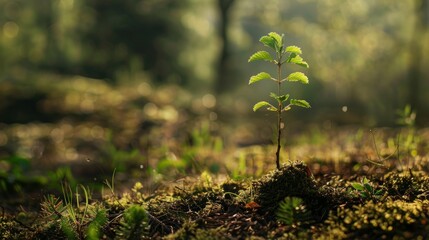 Young tree on nature.