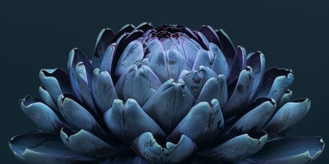 Obraz premium Enigmatic Elegance of a Majestic Blue Blossom