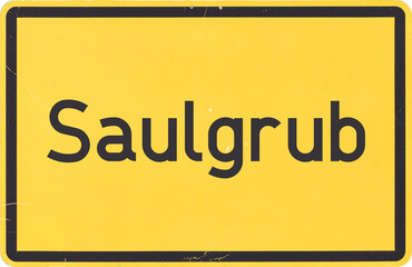 Ortsschild Saulgrub - obrazy, fototapety, plakaty
