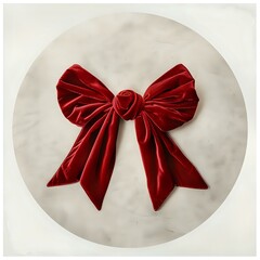 Festive Red Velvet Bow with High-Quality Craftsmanship