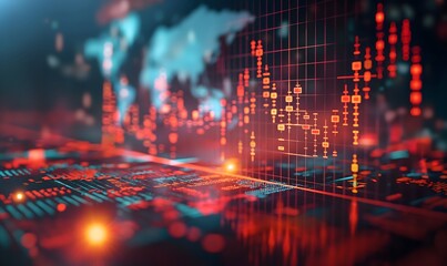 Fototapeta premium Finanzen, abstraktes Diagramm, Kontept Finanzmarkt, Investitionen