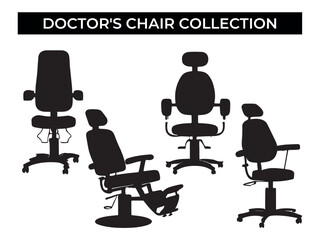 Set of Silhouettes of Office Chairs