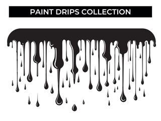 Dripping Paint Drips in Black and White