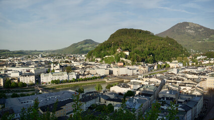 M&ouml;nchsberg Blick auf Kapuzinerberg Salzburg