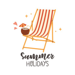 Summer card  with holiday elements and calligraphy quotes. Positive phrases for stickers, postcards or posters. Hello summer quotes.