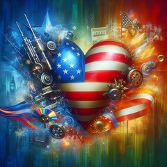 A heart of love for the culture of USA