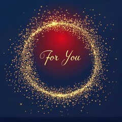 Golden Circle with 'For You' Text Illustration