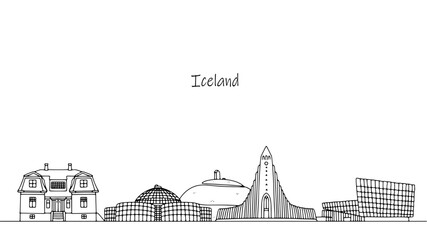 Obraz premium Iceland cityscape