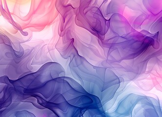 Fototapeta premium Beautiful background with alcohol ink patterns, vibrant colors, blue and purple hues, white color on the edges of each pattern, flowing shapes resembling watercolor, light pink and dark red highlights