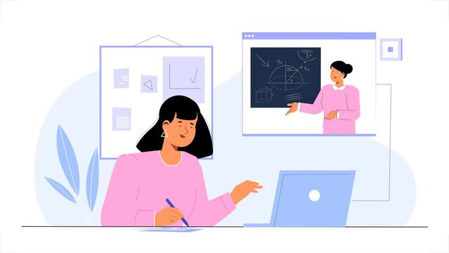 animated illustration of online learning