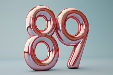 Number 89 in 3d style  - obrazy, fototapety, plakaty