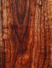 Rich wooden grain with deep textures - This image showcases the deep natural textures and rich color of a wooden surface, highlighting its grain