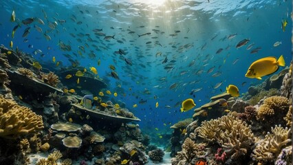Fototapeta premium Beneath the Ocean's Surface