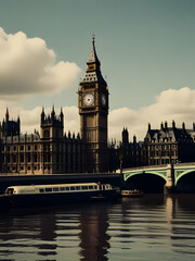 Fototapeta na wymiar Vintage travel poster of London