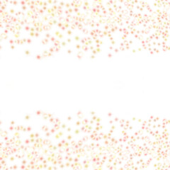 Glitter Confetti isolated PNG transparent frame background.  Celebration bokeh effect Sparkling design element. 