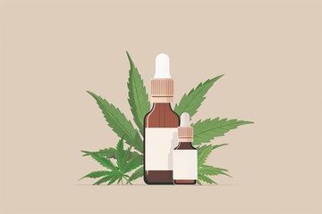 Maximize Health Benefits with CBD Extract and Spray: Exploring Cannabis Oil and Medical Cannabis in Natural Therapies - obrazy, fototapety, plakaty