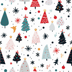 Vector of seamless pattern with christmas festival