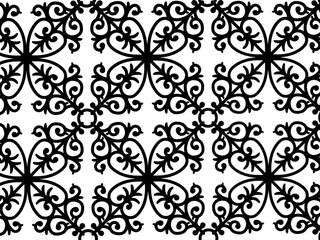 czarne wzory na białym tle, kontrast kolorystyczny, black patterns on white background, shapes,...