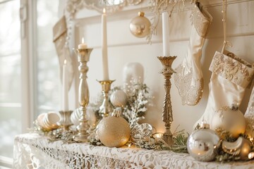 Warm Festive Ambiance with Vintage Christmas Decorations at Home