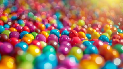 Colorful balls in a heap - obrazy, fototapety, plakaty
