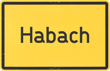 Ortsschild Habach - obrazy, fototapety, plakaty