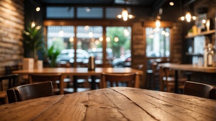 Blurred Interior of a Bustling Coffee Shop and Restaurant