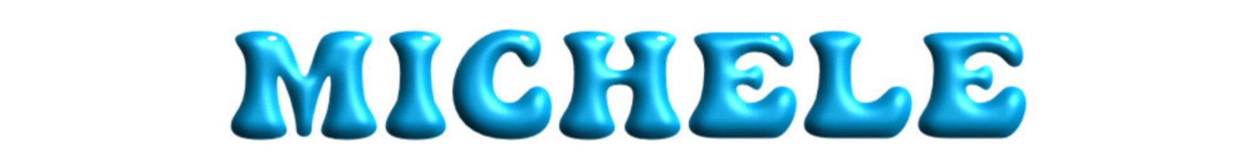 
Michele - light blue color - name - three-dimensional effect tubular writing - Vector graphics - Word for presentations, greetsabrinaings, banners, card, prints, cricut, silhouette, sublimation