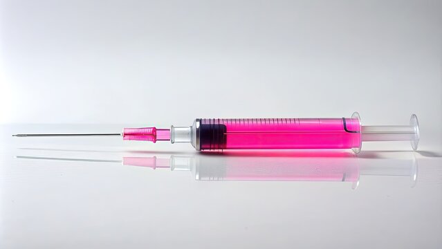 a syringe with medicine. generative AI