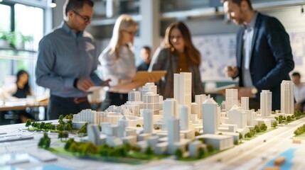 Real estate developers architects and business men team.