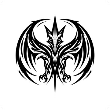 recommend clip art: Pteranodon in modern tribal tattoo, abstract line art of people, minimalist contour. Vector