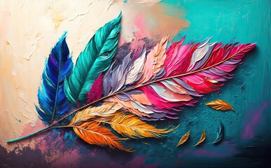 feather designs with marble abstract background, panel wall art, wall canvas