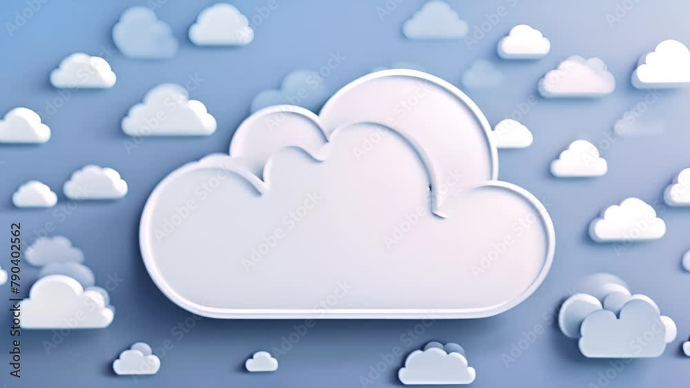 Poster cloud computing concept background generative ai