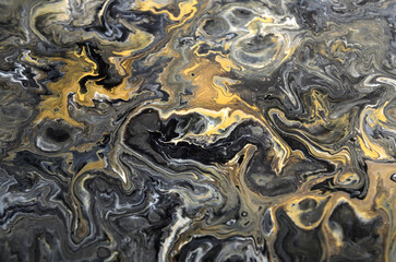 abstract background yellow on black with wave pattern