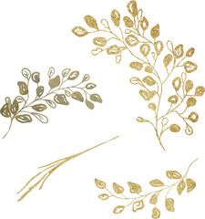 Vector watercolor golden olive branches, branch. Baptism, greeting cards, invitation and wedding card, save the date, celebration, anniversary, birthday, party, event, holiday and print