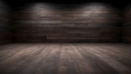 Wooden planks on the floor, creating a rustic and moody atmosphere