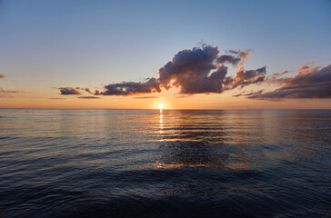 Laesoe / Denmark: Fantastic sunset over the Baltic Sea