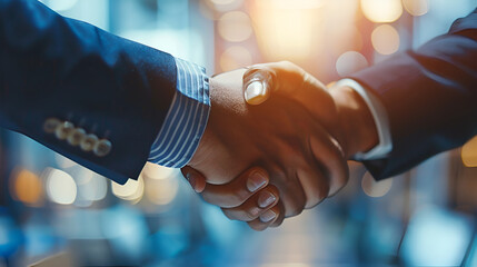 Artistic Style Painting Drawing Illustration of Hand Shake Shaking Hands Business Deal Done Aspect 16:9