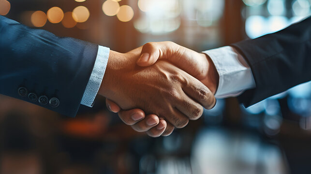 Artistic Style Painting Drawing Illustration of Hand Shake Shaking Hands Business Deal Done Aspect 16:9