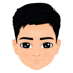 little chinese student head 