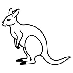 Kangaroo silhouette vector  illustration