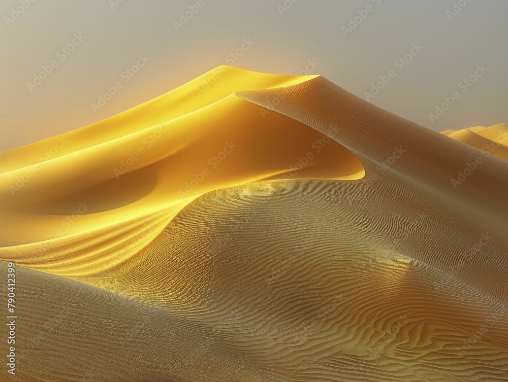 Canvas Prints As the sun sets, the rippled sand dunes come alive, with gentle light caressing their curves and casting minimal shadows.