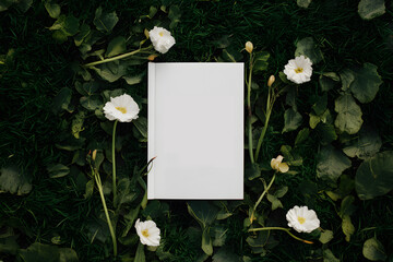 Clean white mockup template, versatile for various design presentations