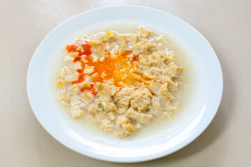 Turkish Traditional Tripe Soup. Iskembe, beyran, kelle paca corbasi.