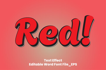 TEXT  EFFECT RED