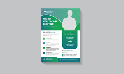 Medical Health care poster and flyer template design