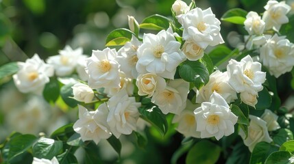 White and double jasmine varieties of jasmine