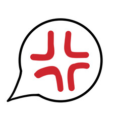 吹き出し（イライラ2・左下）