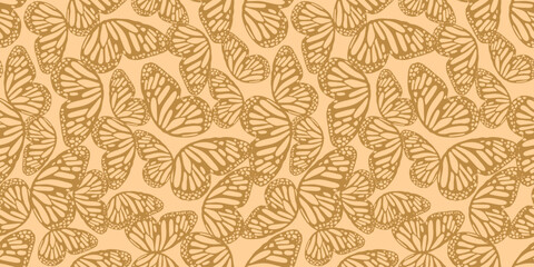 Abstract repeating pattern of butterfly wings. Vector illustration suitable for prints